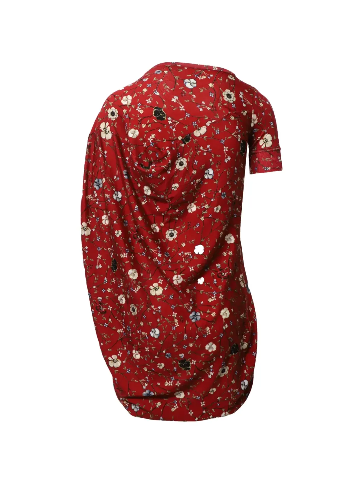 Alexander McQueen Vintage 花柄ドレープアシンメトリードレス - レッド - 画像2