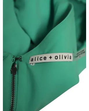 alice + olivia パフスリーブ・フレアドレス グリーン - サムネイル5