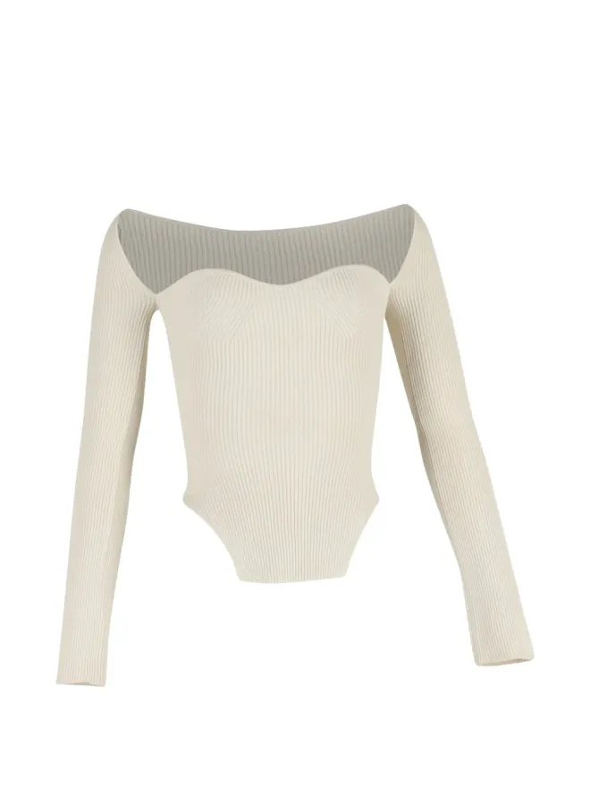 KHAITE Pre-Owned KHAITE マディー ニット オフショルダートップの商品画像