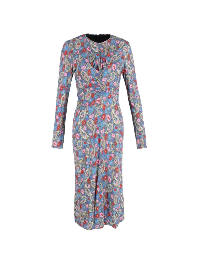 Isabel Marant Vintage Isabel Marant Vintage ペイズリーパターン ミディドレス ブルーの商品画像