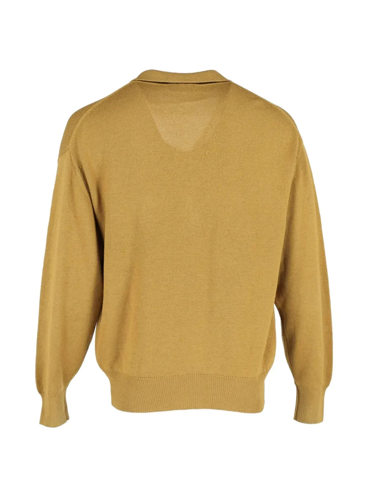 Ermenegildo Zegna Vintage リブ編みトリム ポロシャツ - イエロー - 画像2