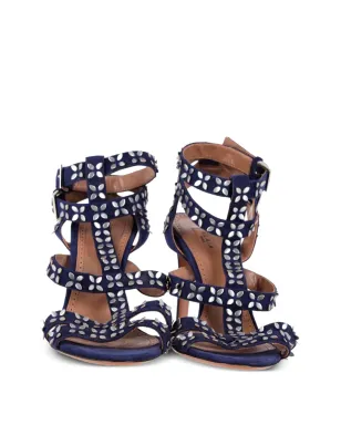 Alaïa Pre-Owned 花モチーフ・スタッズ付き アンクルストラップ サンダル - Blue - サムネイル5