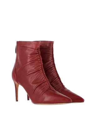 Alexandre Birman Susanna ポインテッド・ルッシュ アンクルブーツ - レッド - サムネイル2
