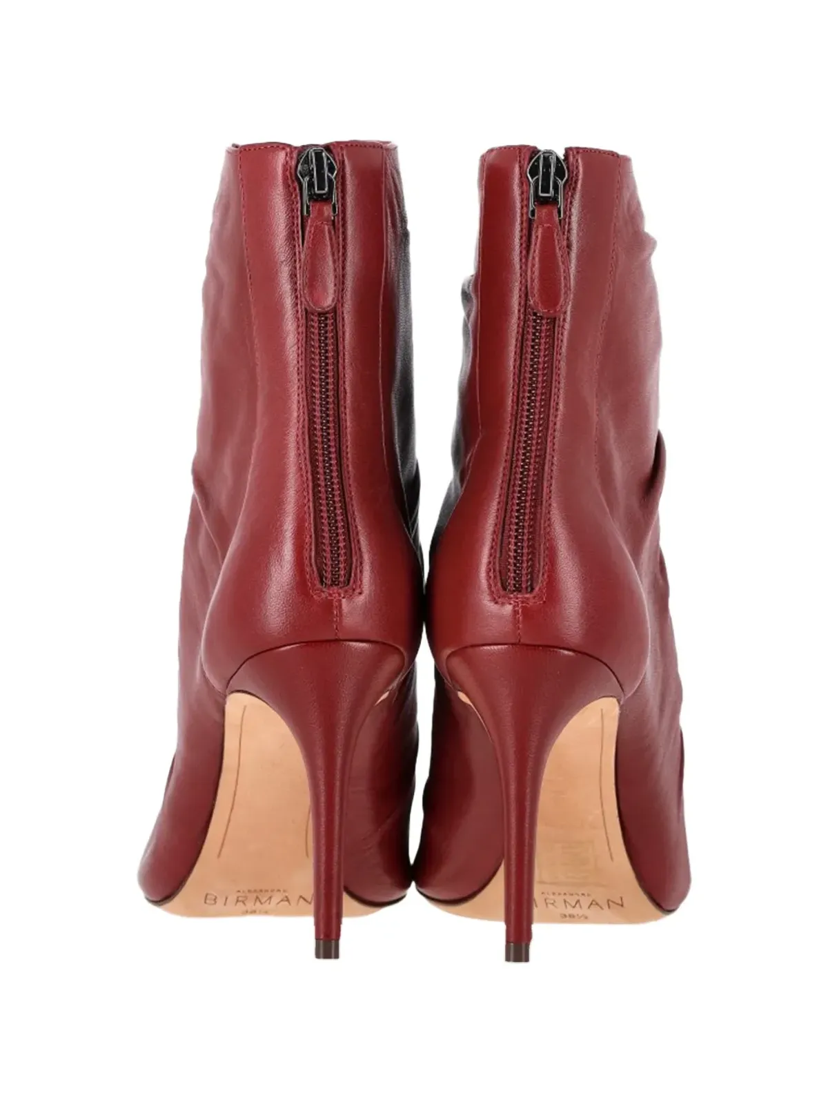 Alexandre Birman Susanna ポインテッド・ルッシュ アンクルブーツ - レッド - 画像3