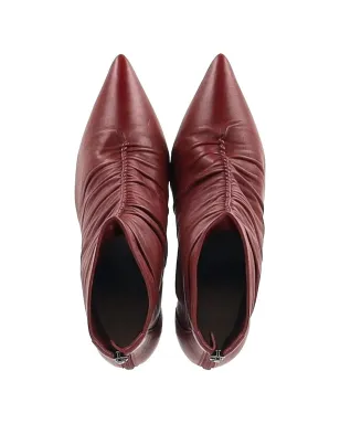 Alexandre Birman Susanna ポインテッド・ルッシュ アンクルブーツ - レッド - サムネイル4