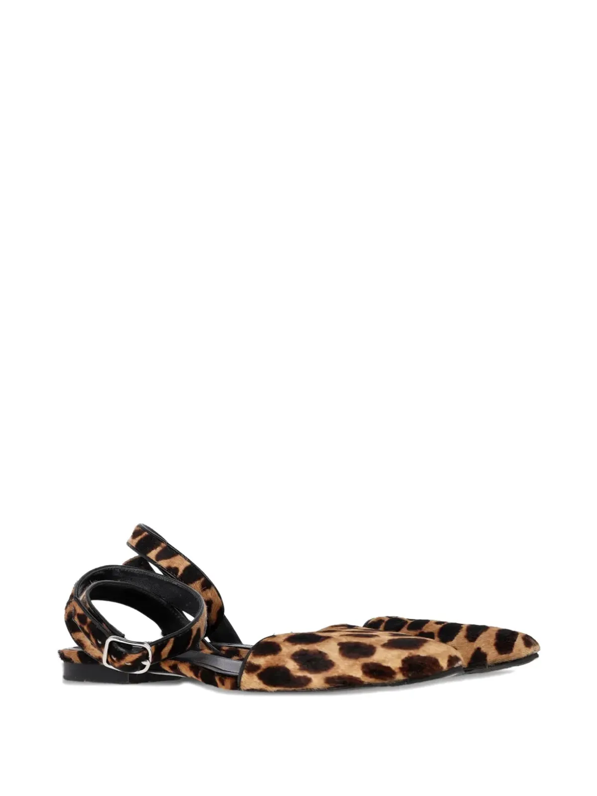 Alexander Wang ララ Leopard-print アンクルストラップ バレエフラット - 画像2