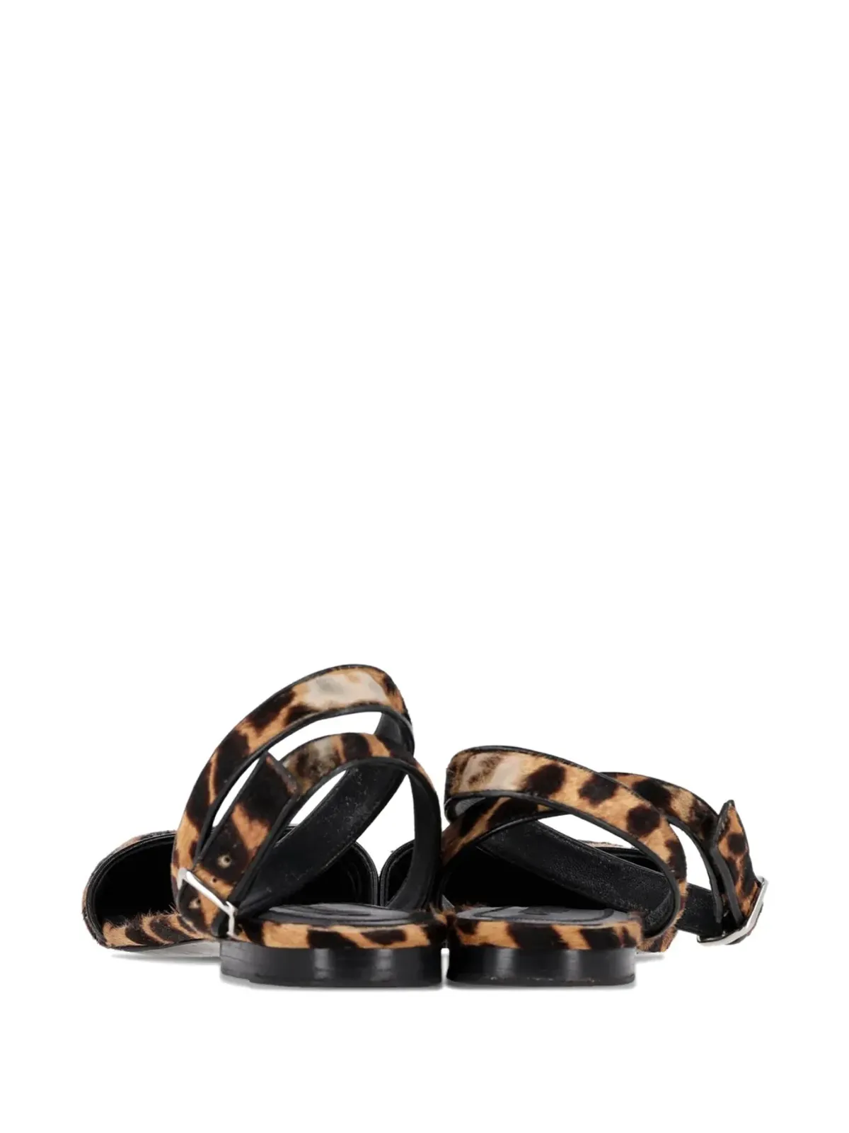 Alexander Wang ララ Leopard-print アンクルストラップ バレエフラット - 画像3