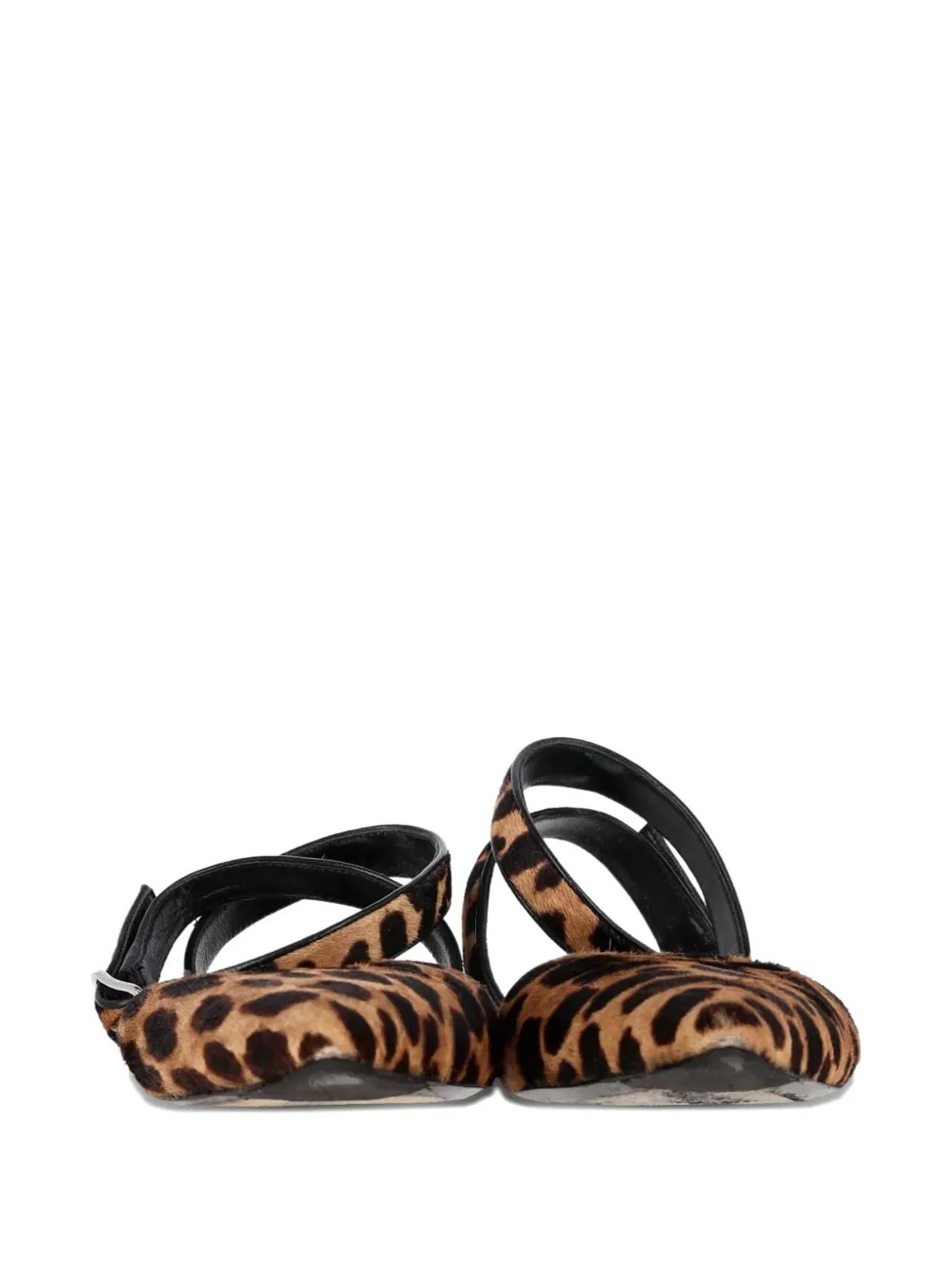 Alexander Wang ララ Leopard-print アンクルストラップ バレエフラット - 画像4