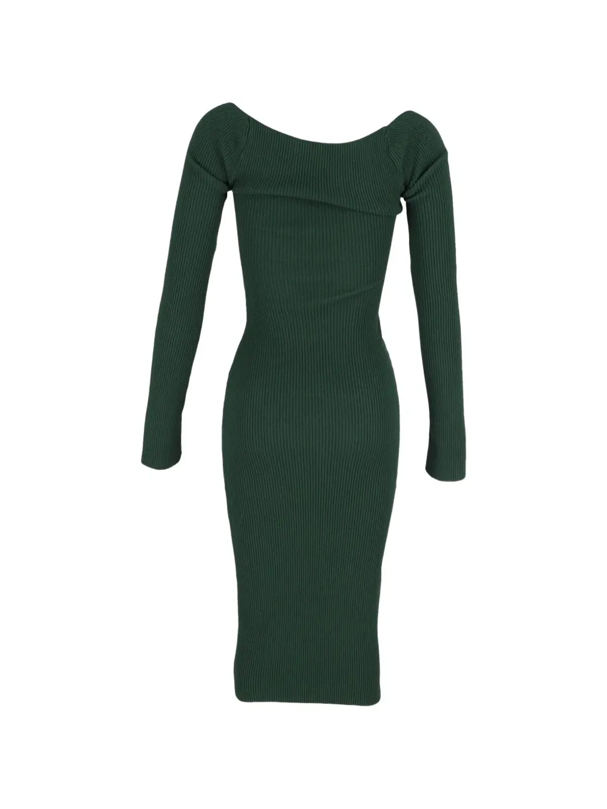 KHAITE Pre-Owned Beth ribbed-knit midi dress - Green - 画像2