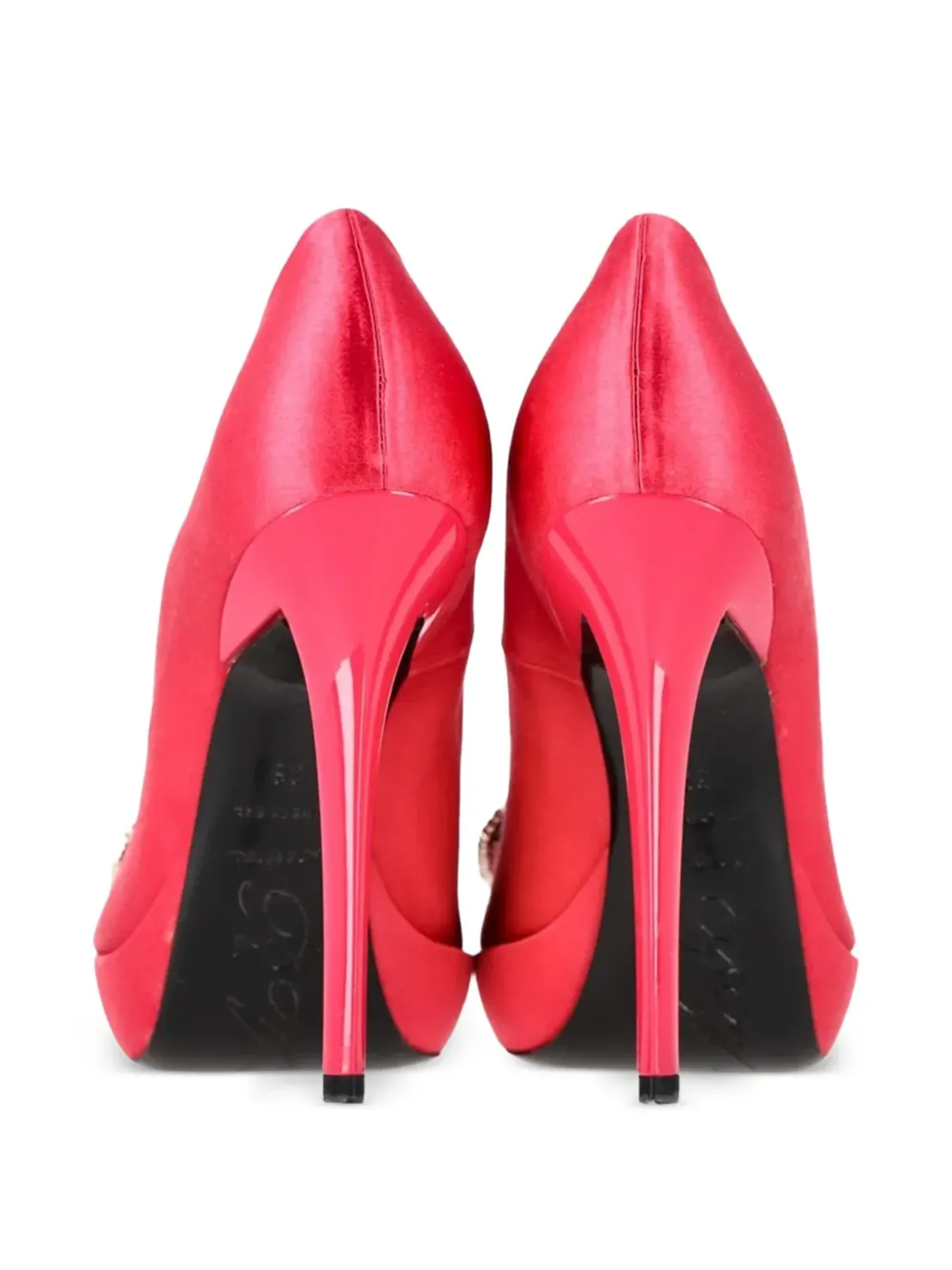 Roger Vivier Vintage バックル付きサテンパンプス - レッド - 画像3