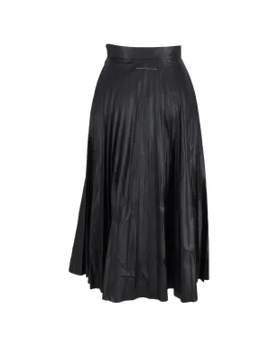 Maison Martin Margiela ビンテージ プリーツ ミディスカート - ブラック - サムネイル2