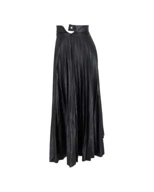 Maison Martin Margiela ビンテージ プリーツ ミディスカート - ブラック - サムネイル3