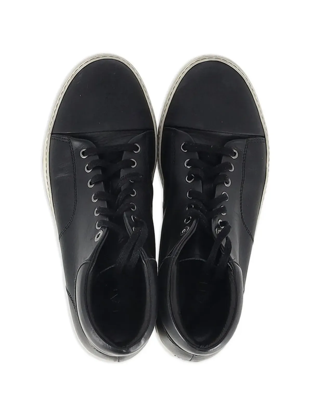 Lanvin Pre-Owned ミッドトップレザースニーカー - 画像3