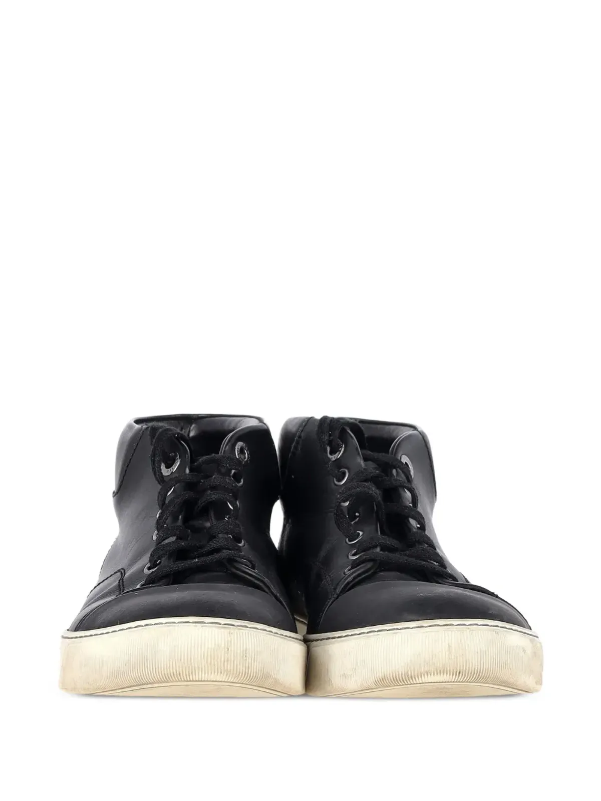 Lanvin Pre-Owned ミッドトップレザースニーカー - 画像4