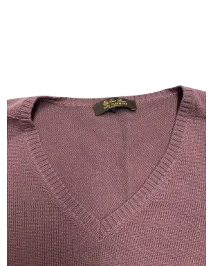 Loro Piana Vネック長袖セーター - Purple - サムネイル3