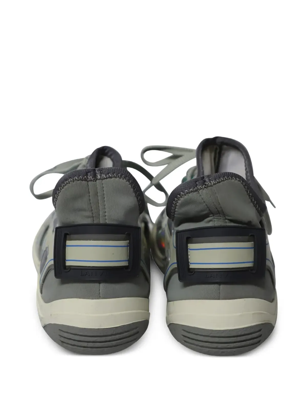 Lanvin Pre-Owned レースアップ ロゴディテール スニーカー - グレー - 画像3