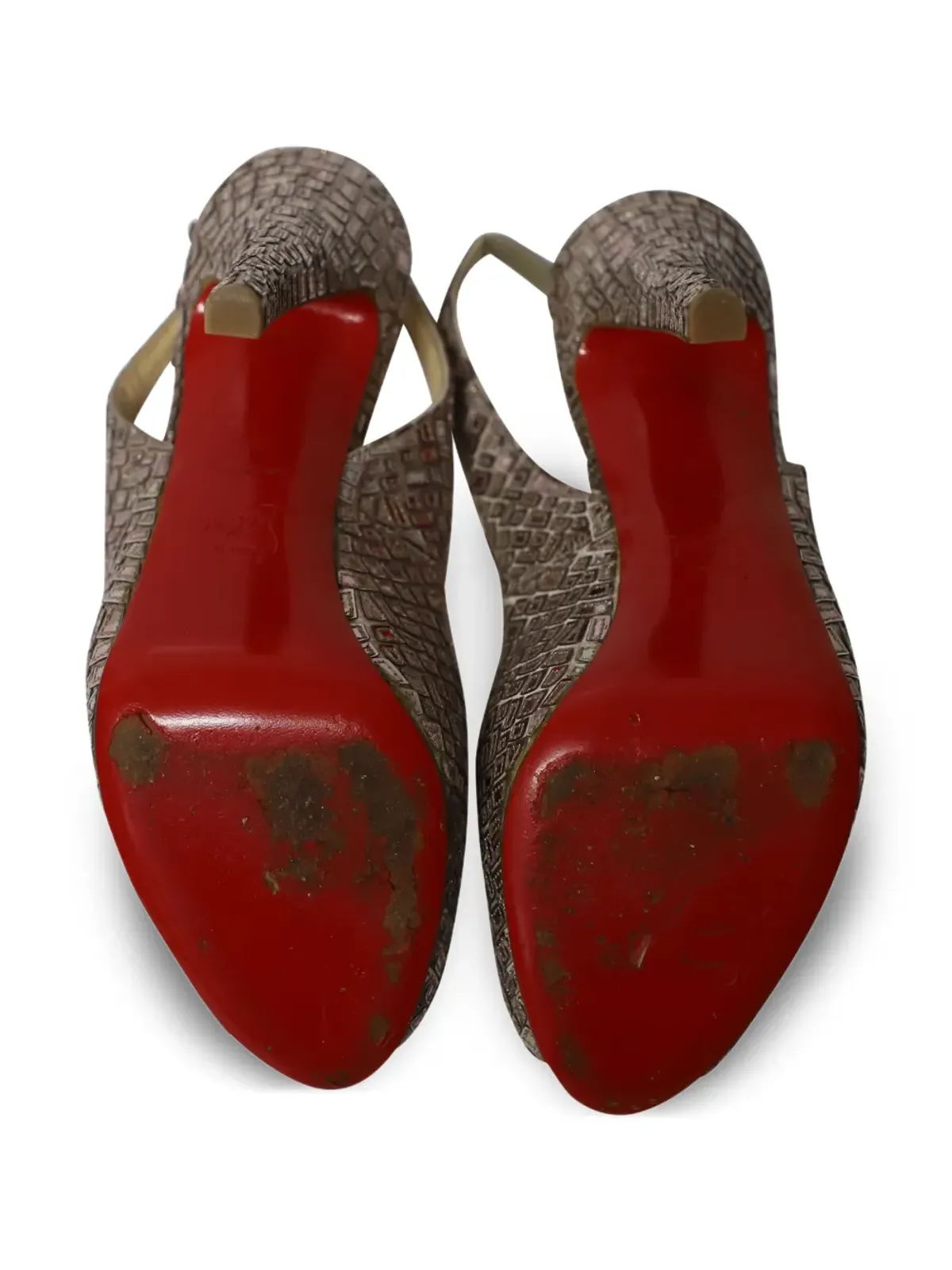 Christian Louboutin Pre-Owned Prive Mosaique open-toe pumps - Grey - 画像5