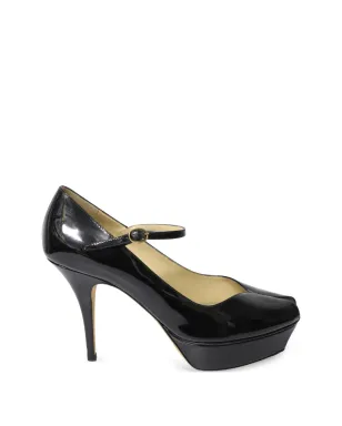 Saint Laurent Pre-Owned Mary Janeオープントゥパンプス - ブラック - サムネイル1