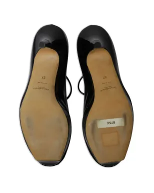 Saint Laurent Pre-Owned Mary Janeオープントゥパンプス - ブラック - サムネイル5