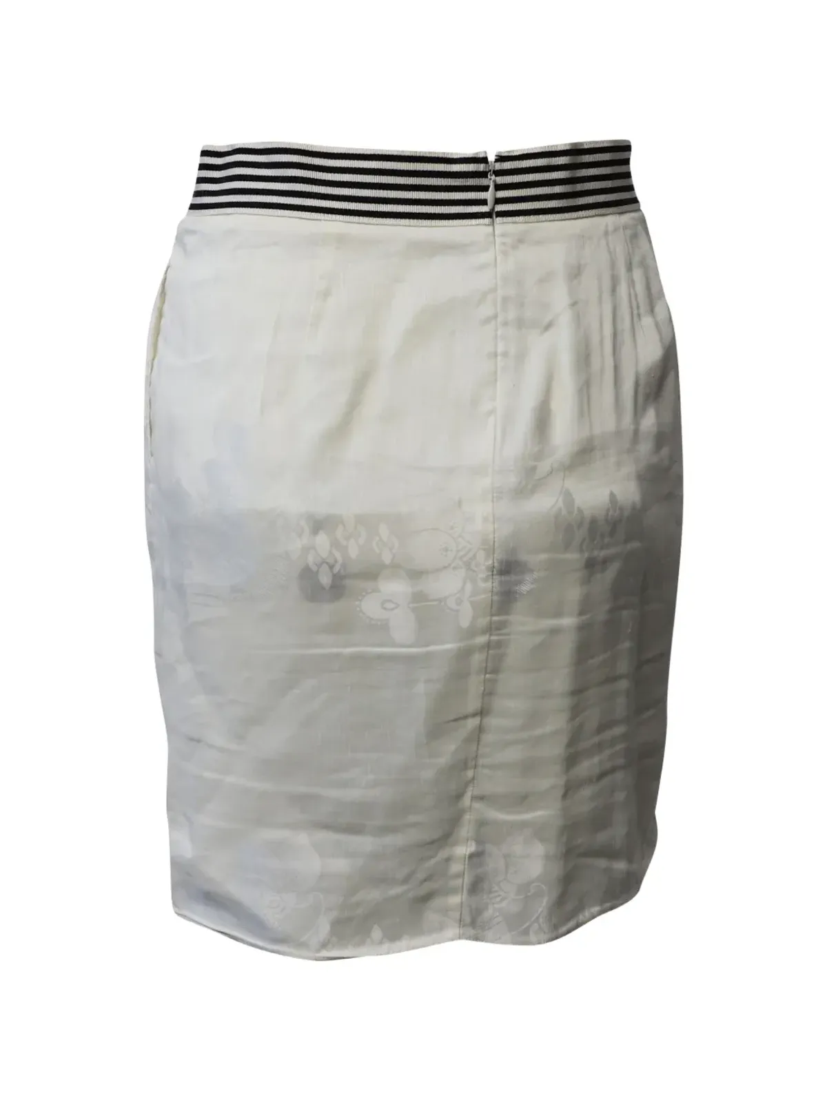 Emporio Armani Pre-Owned floral-motif striped midi skirt - Neutrals - 画像2