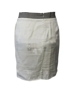 Emporio Armani Pre-Owned floral-motif striped midi skirt - Neutrals - サムネイル2