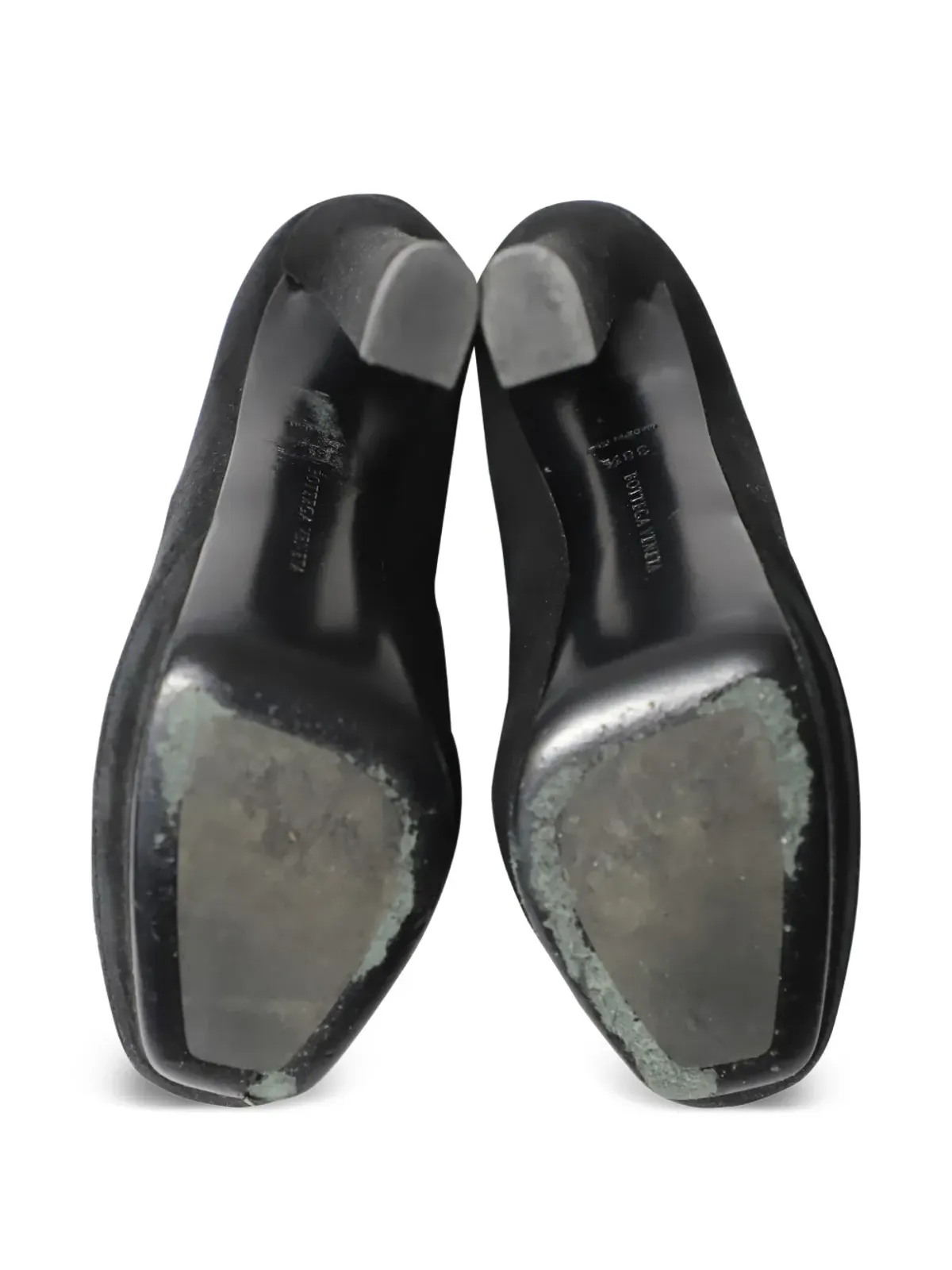 Bottega Veneta Vintage スエード プラットフォームパンプス - ブラック - 画像5