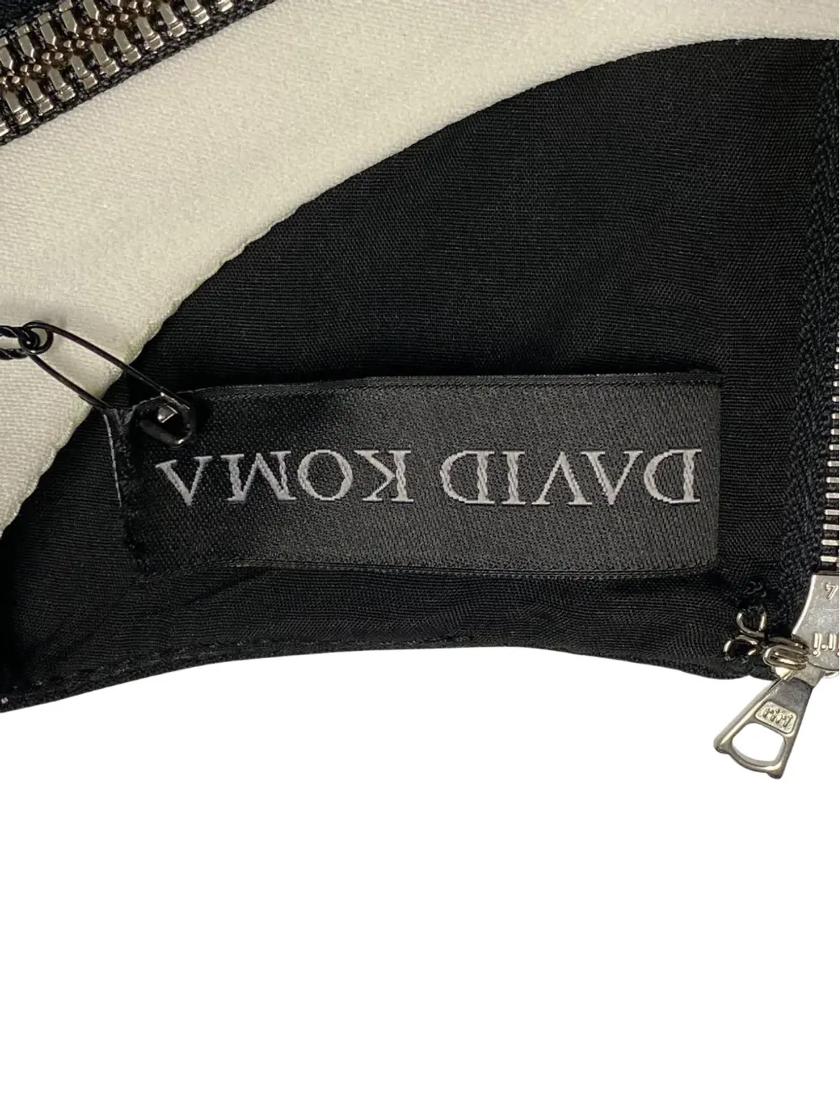 David Koma ヴィンテージ 短袖ジップファスナー付きミディドレス - 画像4