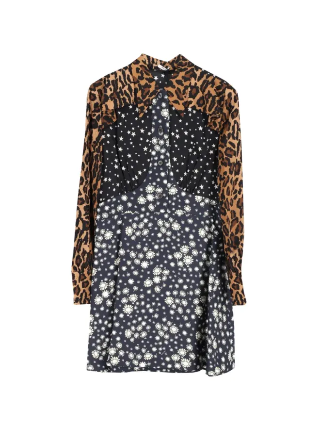 Miu Miu Pre-Owned Miu Miu Pre-Owned マルチプリントミニシャツドレスの商品画像
