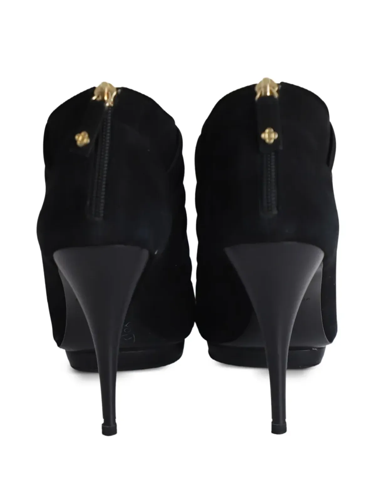 Oscar de la Renta Pre-Owned ピープトゥー・プラットフォームサンダル - ブラック - 画像4