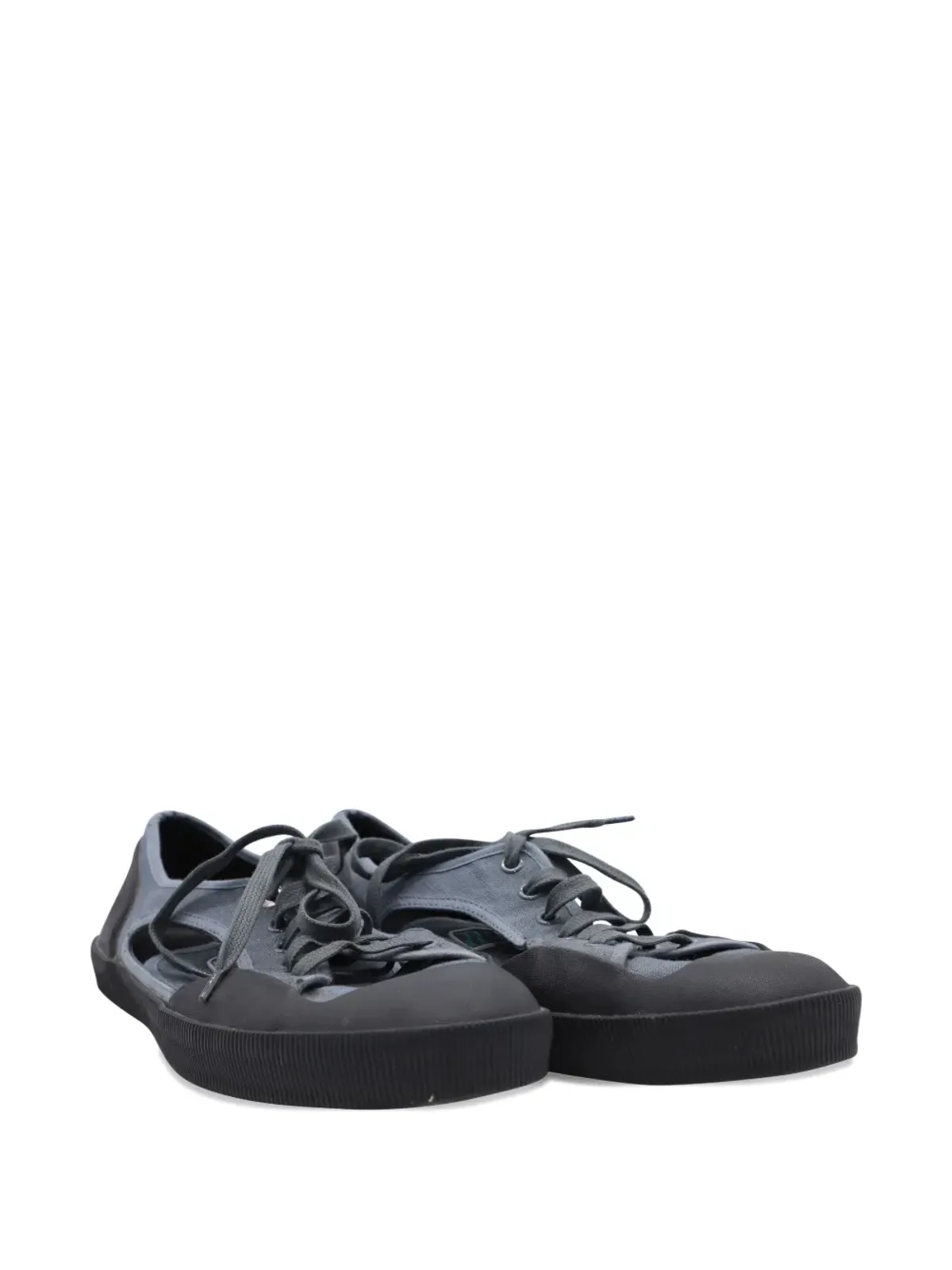 Lanvin Pre-Owned オープン ロー・トップ キャンバススニーカー - グレー - 画像2