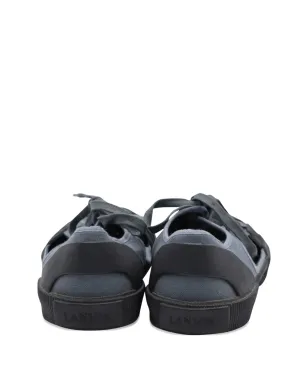 Lanvin Pre-Owned オープン ロー・トップ キャンバススニーカー - グレー - サムネイル3