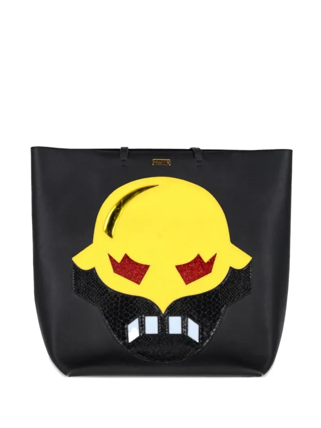Stella McCartney Pre-Owned Stella McCartney Pre-Owned スーパーヒーロー風エンブレム付きトートバッグ - ブラックの商品画像