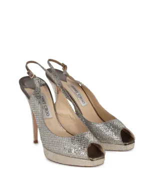 Jimmy Choo ビンテージ ノヴァ ピープトゥー サンダル - サムネイル2