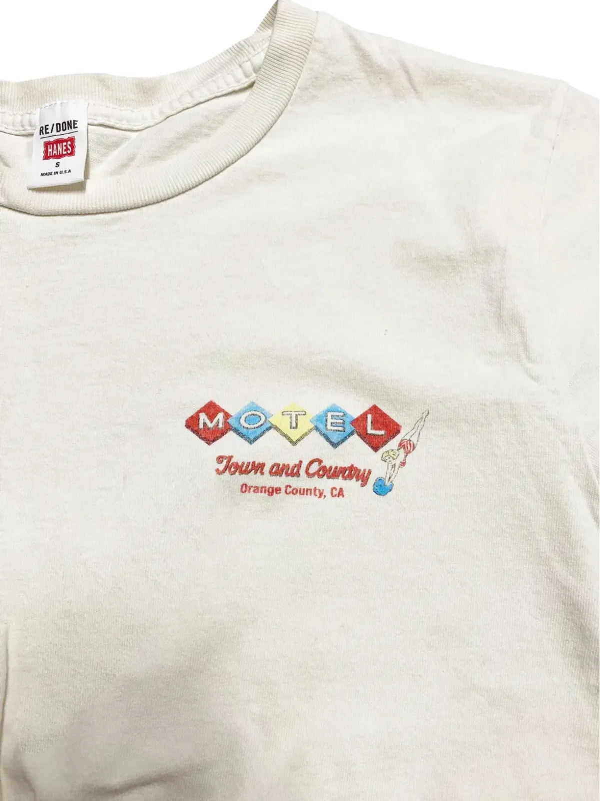 RE/DONE 90年代モーテルプリント長袖トップ - 画像5