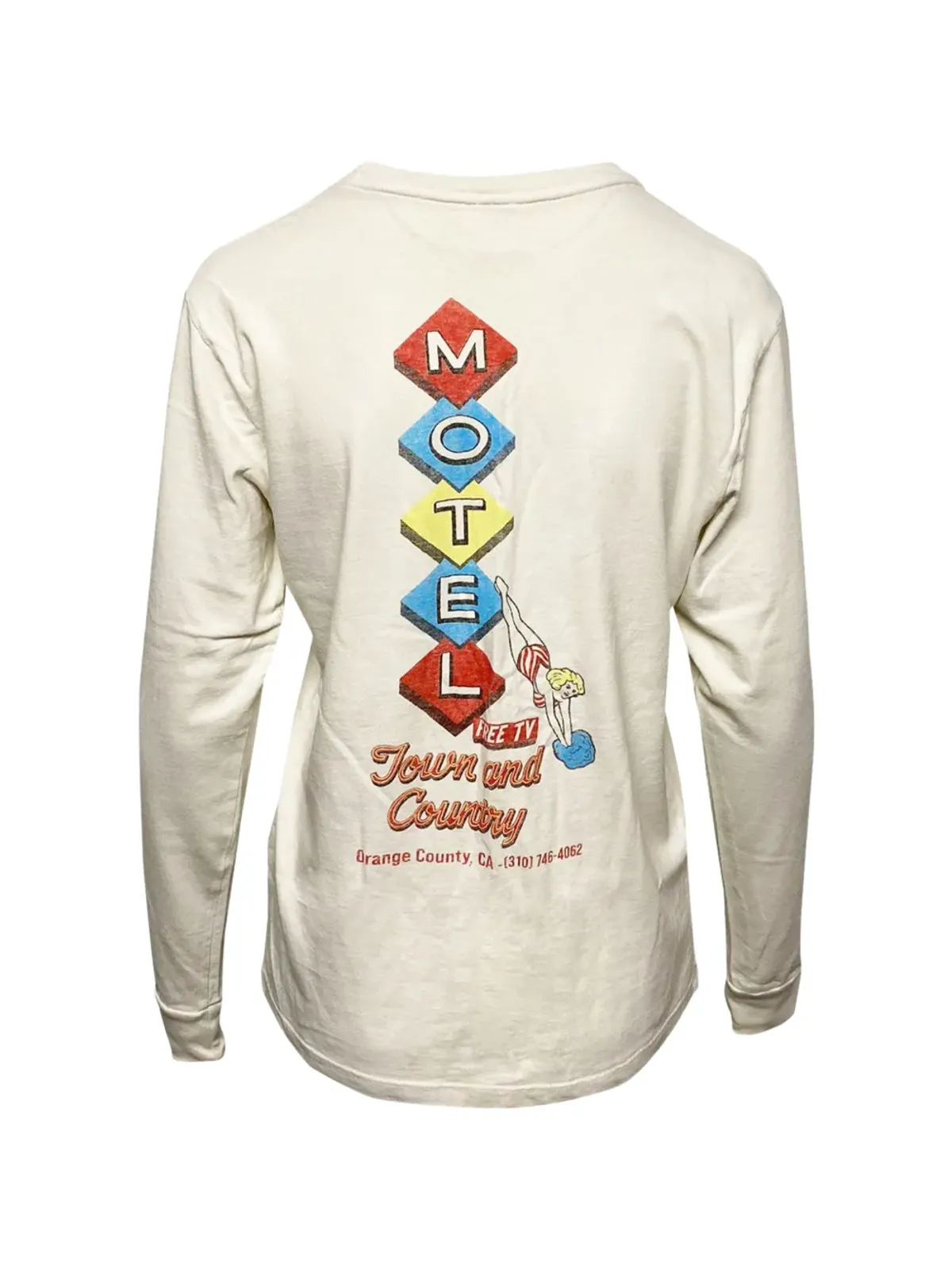 RE/DONE 90年代モーテルプリント長袖トップ - 画像2