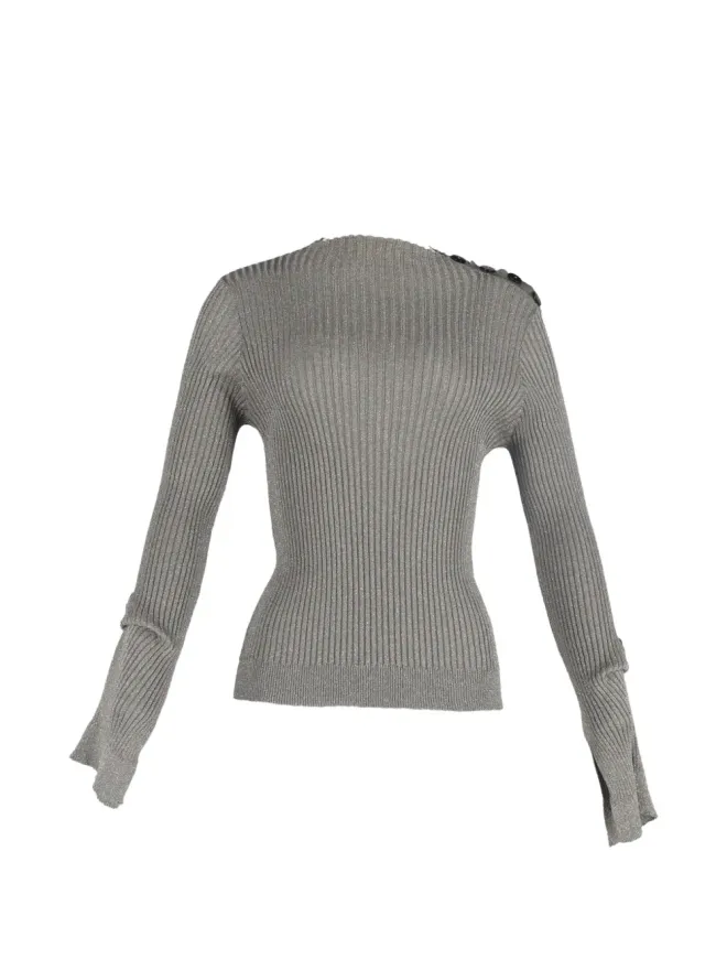 Roland Mouret Roland Mouret リブ編み長袖トップ - グレーの商品画像