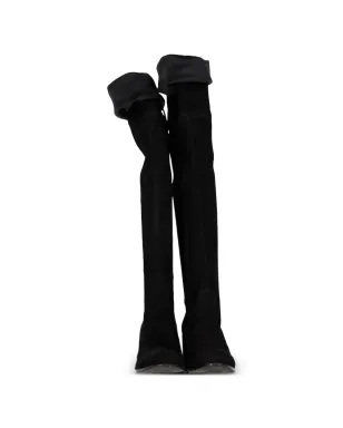 Stuart Weitzman レザー オーバー・ザ・ニー ブーツ - ブラック - サムネイル3