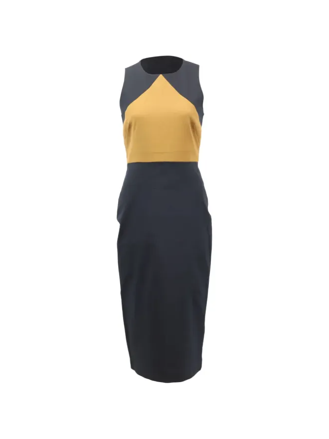 Diane Von Furstenberg Vintage Diane Von Furstenberg Vintage ノースリーブ カラーブロック ドレスの商品画像