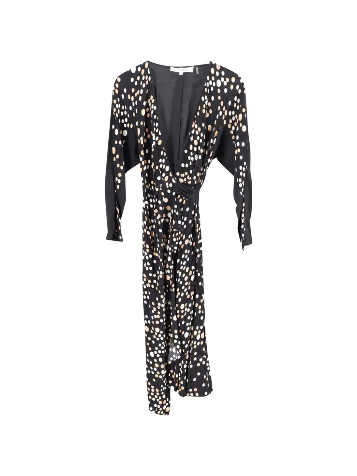 Diane Von Furstenberg Vintage ポルカドット柄 ラップドレス - 画像1