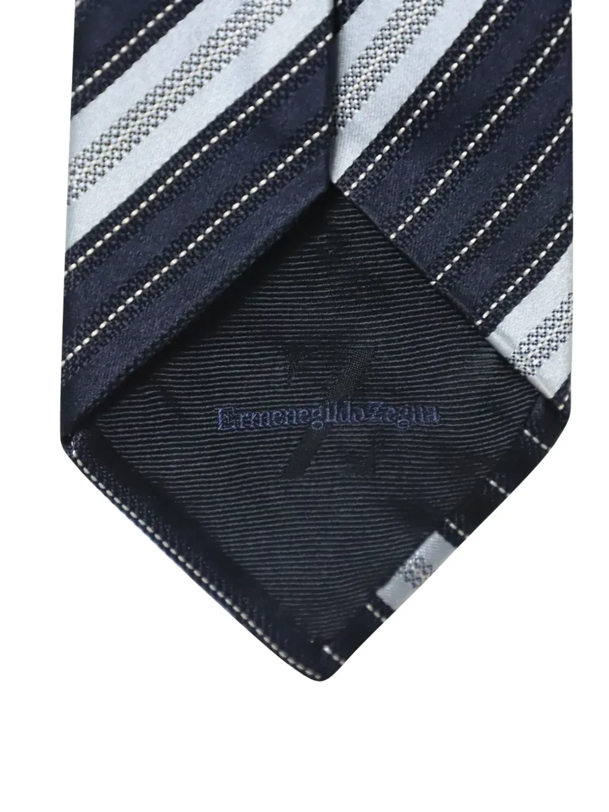 Ermenegildo Zegna Vintage striped tie - Blue - 画像3