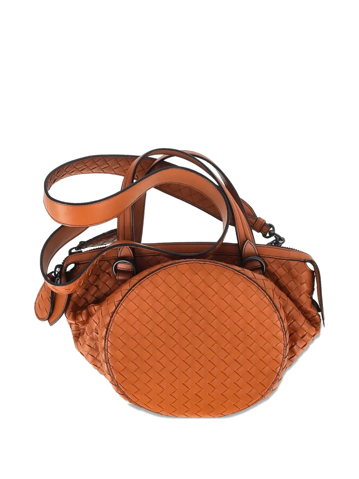 Bottega Veneta ビンテージ タンブーライントレッチャート ハンドバッグ - 画像3
