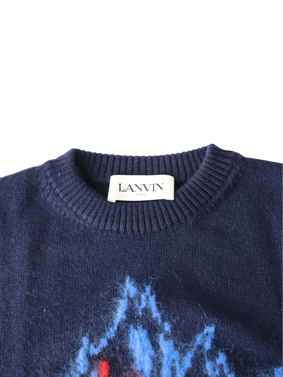 Lanvin Pre-Owned 炎柄ジャカードニットジャンパー - 画像3