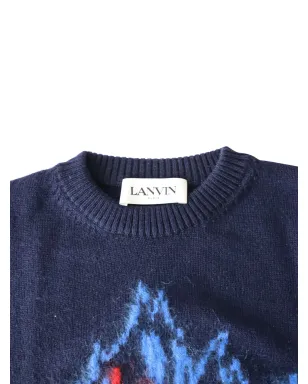 Lanvin Pre-Owned 炎柄ジャカードニットジャンパー - サムネイル3