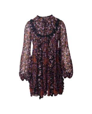 Giambattista Valli Vintage 花柄プリントミニドレス - Black - サムネイル2