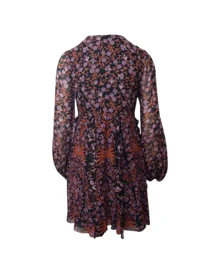 Giambattista Valli Vintage 花柄プリントミニドレス - Black - サムネイル3