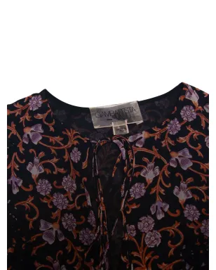 Giambattista Valli Vintage 花柄プリントミニドレス - Black - サムネイル4