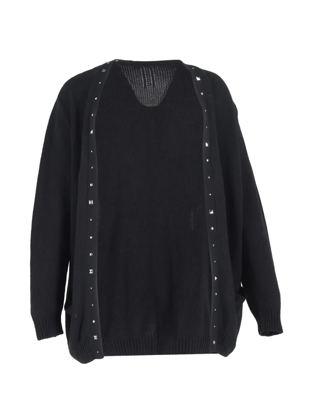 Saint Laurent Pre-Owned クリスタル装飾カーディガン - ブラック - 画像1