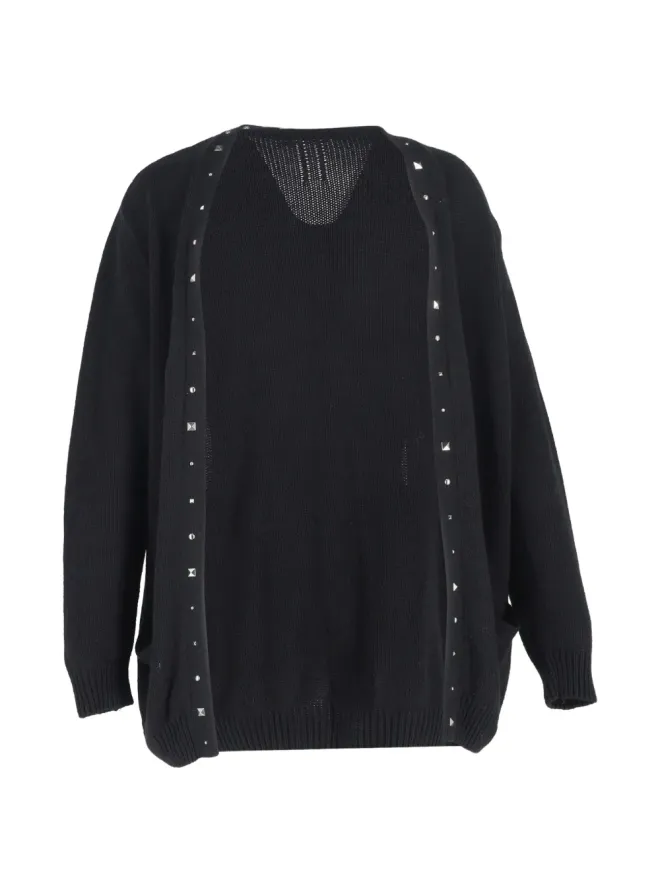 Saint Laurent Pre-Owned Saint Laurent Pre-Owned クリスタル装飾カーディガン - ブラックの商品画像