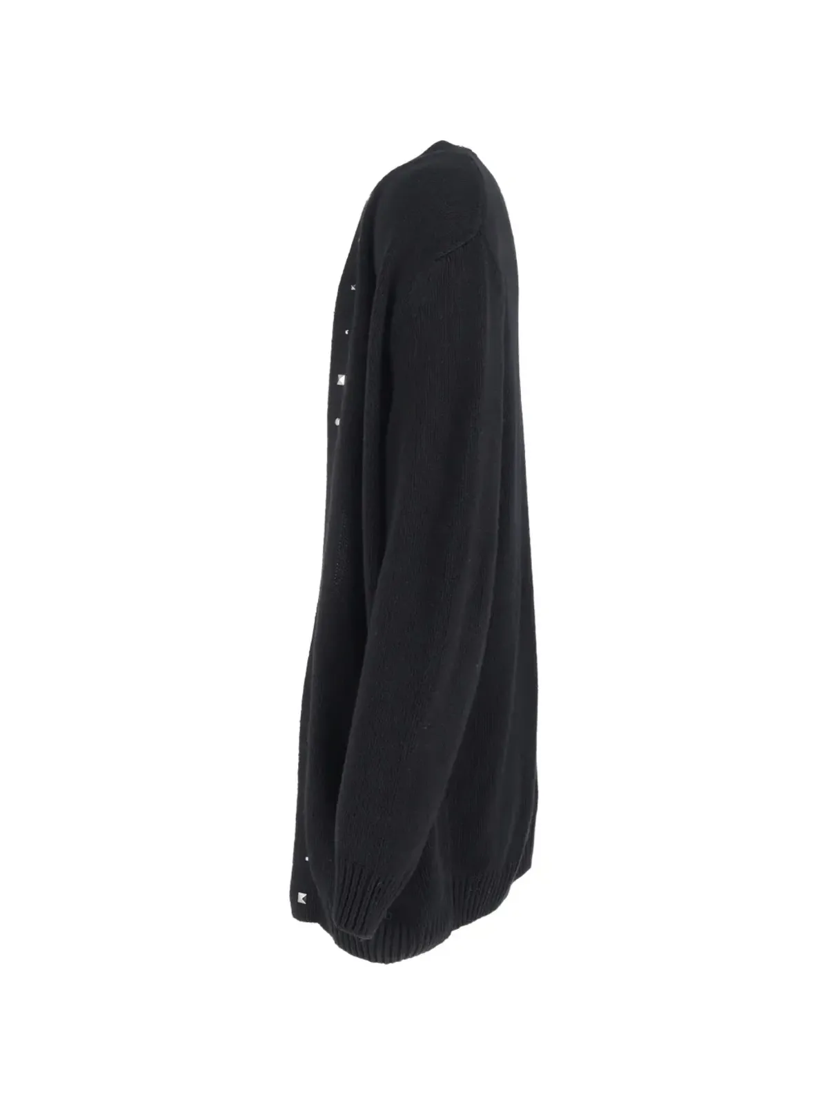 Saint Laurent Pre-Owned クリスタル装飾カーディガン - ブラック - 画像3