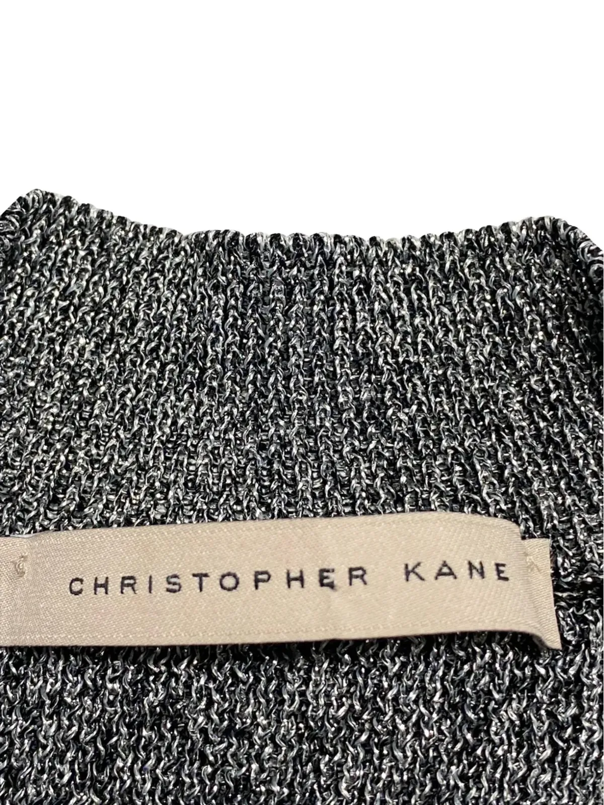 Christopher Kane 丸首オープンニットトップ - グレー - 画像4